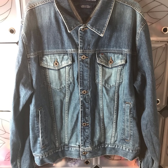 Tommy Hilfiger Blue Denim’s, Long Sleeve, Large Men’s Jacket Vintage - Picture 5 of 13